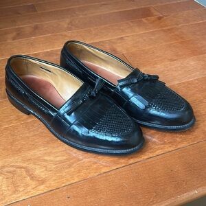 Allen Edmonds Cody Men's Black Woven Leather Tassel Loafers Size 12 D